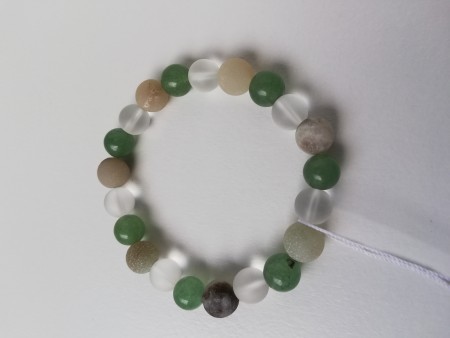 Armband Amazonit-Bergkristall-Aventurin